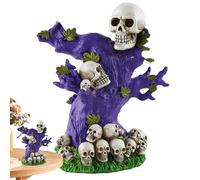 Générique Statue du Squelette d'halloween | de Squelette Effrayant de 6,1 Pouces | Resin Tabletop Sculpture Oeil Chepte Cadeau pour Les passionnés de la fête à thème Spooky Antatives