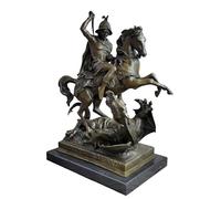 Générique Statue en Bronze de Saint George tuant Le Dragon - Chevalier Tueur à Cheval Mythique 'Saint St George' Sculpture de Chef-d'œuvre piémontais(19.7-inch Model)