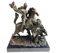 Générique Statue en Bronze de Saint George tuant Le Dragon - Chevalier Tueur à Cheval Mythique 'Saint St George' Sculpture de Chef-d'œuvre piémontais(12-inch Model)