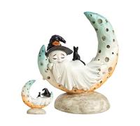 Générique Statue Fantôme | Figurines Fantômes Résine Halloween avec Chapeau de Sorcière,Décorations de Table Fête Vacances Intérieur Extérieur Toutes Pièces Entrée Fenêtre Jardin