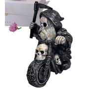 Générique Statue Faucheur | Sculpture Bureau Ornement - Sculpture de Motard pour Halloween Table de Toilette Bibliothèque Chevet Bars à Thème Rebord de Fenêtre Salle de Jeux Étagère