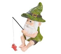 Générique Statue GNOME Pêcheur,Fait Main résistant aux intempéries 10,5 cm,Décoration de Nain pêcheur en résine - pour Cour Arrière Terrasse Pelouse Jardin Extérieur Intérieur Salon