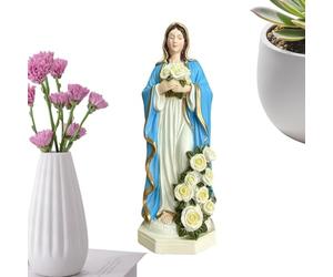 Générique Statue Mère Marie d'Extérieur,Mère Bénie Décorative en Résine 20 cm - Petites Figurines De Bureau - Idéale pour Maison, Salon, Chambre, Bureau, Étude, Bibliothèque, Entrée Et Cheminée