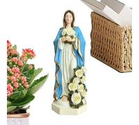 Générique Statue Mère Marie d'Extérieur,Résine Décorative 20 centimètres | Petites Figurines De Bureau,pour Bureau Étude Entrée Salon Chambre Bibliothèque Étagère Dessus De Cheminée