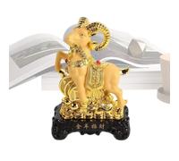 Générique Statue Mouton Nouvel an Statue Décorative en Résine Dorée, | Décorations de Mouton du Nouvel An Chinois pour Vitrine, Maison, École, Bureaux, Librairies, Salon, Étagères,