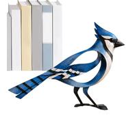 Générique Statue Oiseau pour Bureau Figurine Réaliste en Métal Ornement À | Statue d'Oiseau de Table comme Élément Central Pour Étagère Table À Manger Salon Chambre Résidence Étudiante Bibliot Bleu