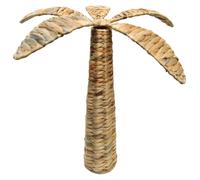 Générique Statue Palmier Tressée en Jonc de Mer, Décoration Tropicale Naturelle, 55 cm, Couleur Paille