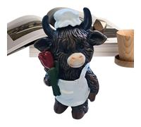 Générique Statue Vache des Highlands Decoration | Décor en Résine de Vache Highland,Petit Ornement Animal De Table,pour Adultes Cuisine Chambre Salon Pièce Étagère Table Bureau Mariage