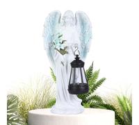Générique Statues de Jardin | Sculptures d'ange en Résine avec Lanterne Solaire,Figurine d'art de Jardin Imperméable pour Allée Terrasse Pelouse | Balcon Cour Allée Chemin