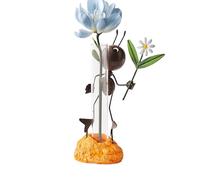 Générique Statues de Pelouse | Figurine De Fourmis avec Conteneur De Hydroponie,Sculptures de Jardin en Métal de Fourmis - pour Cour Parterres De Fleurs Terrasse Balcon Chambres D'Jardins