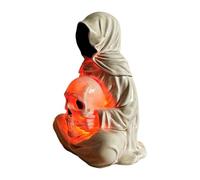 Générique Statues d'halloween Lumière LED Crâne Faucheuse Effrayant