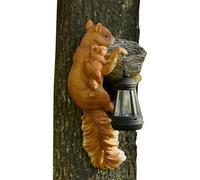 Générique Statues Écureuil pour Jardin - Ornement Animal Mignon en Résine | Lanterne Solaire en Forme d'écureuil - pour extérieur Jardin Chemin terrasse Balcon Cour Porche pelouse