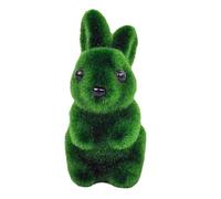 Générique Statuetta Di Coniglio- 6 * 6 * 11 Cm Decorazioni Floccate Muschio Artificiale Verde | Decorazioni Pasquali Da Esterno per Giardino | per Prato Ingresso Tavolo Interno Esterno Primavera