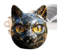 Générique Statuette Chat,Décor Bureau Statue Chat Noir - Pièce d'art en Résine pour Pendaison de Crémaillère Anniversaire Fête Vacances Femmes Hommes Amateurs d'animaux Salon Terrasse Table de
