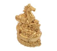 Générique Statuette Cheval Métal Alliage Or Signe Richesse Chance Solide Décoration Bureau Ouverture Entreprise Année du Cheval 2026 Feng Shui