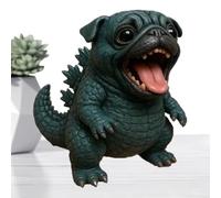 Générique Statuette de Chien, Statue Chiot Bibliothèque, Décor Animal Réaliste pour Maison, Bibliothèque, Bureau, Meuble TV et Bureau