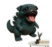 Générique Statuette de Chien | Statue Chiot Bibliothèque | Petite Sculpture Animalière Figurine Animaux Détaillée Drôle en Résine pour Décoration Maison Bureau Cheminée Meuble TV Espace Travail