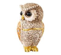 Générique Statuette De Chouette - Figurine Hibou - Ornements Animaux Fait Main Sculpture Bureau Étagère Chambre Salon Décoration Table