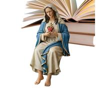 Générique Statuette de la Vierge Marie - Figurine Sacrée en Résine Décorative,Sculpture de la Sainte Mère Vierge Marie | pour Salon Bureau Étagère Bibliothèque Cheminée Meuble TV Coin