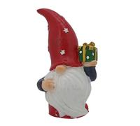 Générique Statuette de Nain de Jardin, Décor De Noël Nain, en Résine avec Barbe Blanche pour Anniversaire Jardin Salon Bibliothèque Plage Balcon