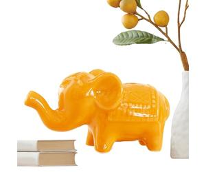 Générique Statuette D'Éléphant - Sculpture en Céramique,Décor De Statue Éléphant,pour Salon Plateau Étagé Extérieur