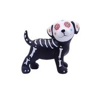 Générique Statuette Halloween,Ornement Sculptural de Bureau - Figurine Décorative de Chat et Chien Squelette pour Table de Salle à Manger, Table de Chevet et Étagère