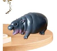 Générique Statuette Hippopotame - Décor De Table en Résine | Sculpture Animale de Table | pour Appui de Fenêtre Bibliothèque Vitrine Coiffeuse Chevet Bureau Chambre Salon Bureau à