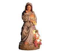 Générique Statuette Mère Et Fils | Petite Sculpture Familiale - Figurine Décorative avec LED pour Fête des Mères Thanksgiving Table De Nuit