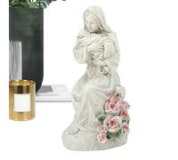 Générique Statuette Mère Et Fils,Petite Sculpture Familiale - Figurine Décorative avec LED pour Fête des Mères Thanksgiving Table De Nuit