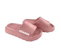 Générique STC - Paire de claquettes paillettes avec message -Fêtarde - 39/40