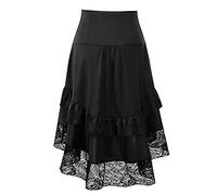 Générique Steampunk Jupe Gothique Pour Femme Style Gothique Vintage En Dentelle éPissure Punk Taille Haute Squelette Impression Halloween Cosplay Mini Jupe Carnaval Jupe Courte VêTements MéDiéVaux