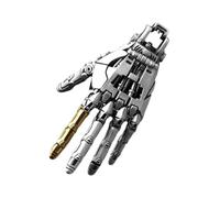 Générique Steampunk Mechanical Hands Pendant Necklace,Mechanical Bionic Hands Pendant,Robot Hand Pendants Jewels (silver)