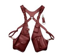 Générique Steampunk médiéval en cuir épaule harnais sac coque de téléphone portefeuille Double poche étui Pirate Costume sac à main