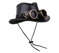 Générique Steampunk Top Hat, Men Costume Accessory, 22.05x22.83in Vintage Hat with Goggles, Stylish Retro Design, Comfortable Adjustable Fit for Cosplay, Party, Festival, Masquerade, Fashion Shows