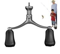 Générique Steel Fishing - Crank Rock Arm, Screw-in Replacement Knob, Comfortable Grip Upgrade Easy Portability | Saltwater Freshwater Baitcasting Rocker Arm Precision Fishing Parts