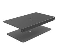 Générique Steel Monitor Bracket - Reinforcement Mounting Plate, Protective Support for Glass Thin Tabletop | Stable C-Clamp Fitting, Professional Equipment for Computer Desk Workstation