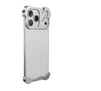 Générique SteelGuard 17 Pro Max Phone Case: Minimalist Metal Design, Corner & Camera Protection & Heat Dissipation for iPhone 17 Pro Max (Silver)