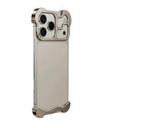 Générique SteelGuard 17 Pro Max Phone Case: Minimalist Metal Design, Corner & Camera Protection & Heat Dissipation for iPhone 17 Pro Max (Titanium Color)
