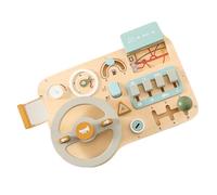 Générique Steering Wheel, Kids Toy, Sensory Board, Wooden Driving Simulator,11.81x7.48 inches, 570g Weight, Realistic Play Panel for Toddler, Fine Motor Activity, Preschool Learning