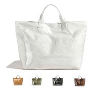 Générique Stellaya Tote Bag, 2025 New Womens Letters Thick Pvc Tote Bag, Stellaya Womens Letters Print Large Kraft Paper (White)