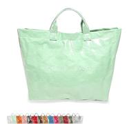 Générique Stellaya Womens Letters Print Tote Bag,Stellaya Fashion Retro Tote Bag,PVC Large Kraft Paper for Women (Light green)