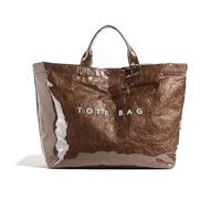 Générique Stellayas Womens Letters Print Tote Bag,New Women's PVC Kraft Paper Tote Bag,Stellaya Fashion Retro Totes Bags (Brown)