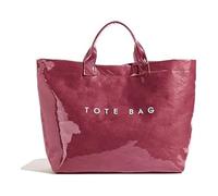 Générique Stellayas Womens Letters Print Tote Bag,New Women's PVC Kraft Paper Tote Bag,Stellaya Fashion Retro Totes Bags (Vermilion)