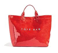 Générique Stellayas Womens Letters Print Tote Bag,New Women's PVC Kraft Paper Tote Bag,Stellaya Fashion Retro Totes Bags (Red)