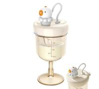 Générique Stemmed Cup - Leak Proof Wine Shaped Straw Cup With Lid, Stylish Graduated Drinking Container | Cute Spill Proof Sippy Design For Children Camping Picnic Daycare Nursery Use
