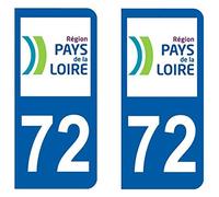 Générique Sticker immatriculation 72 - Sarthe - Auto