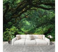 Générique Sticker Mural 3D Papier Peint Panoramique ForêT PrimairePaysage Peler Et Coller Fresque Murale 200x140 cm Vert Papier Peint Photo Créatif enfants DIY Salon intérieure Bureau Crèche