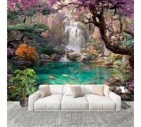 Générique Sticker Mural 3D Papier Peint Panoramique Paysage Jungleier De RêVe Peler Et Coller Fresque Murale 250x175 cm Vert Papier Peint Photo Créatif enfants DIY Salon intérieure Bureau Crèche