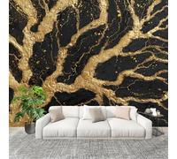 Générique Sticker Mural 3D Papier Peint Panoramique Textures D'Art Moderne Peler Et Coller Fresque Murale 400x280 cm Or Papier Peint Photo Créatif enfants DIY Salon intérieure Bureau Crèche