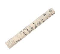 Générique Sticker Mural Autocollant Rétro Style Journal Anglais en PVC 45 CM X 10 M Amovible et Décoratif pour Chambre Salon et Crèche Fond de Mur Vintage Facile à Poser